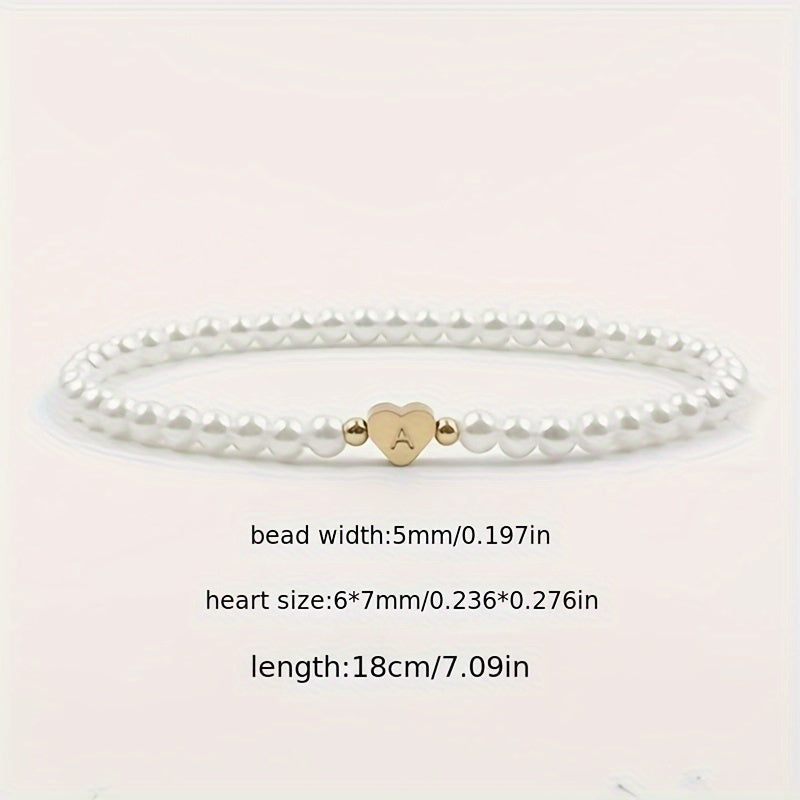 Abigail | Heart Initial Bracelet (A–Z)