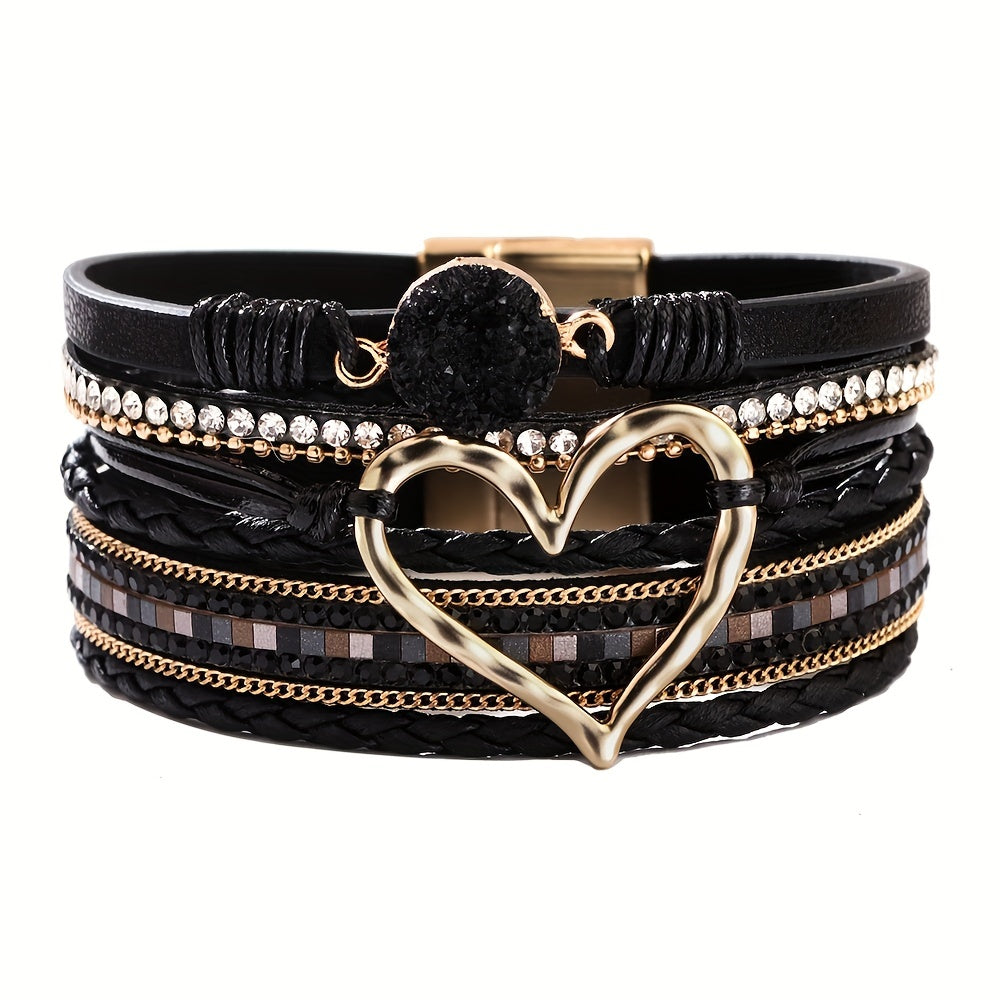 Bronwen | Bohemian Layered Leather Bracelet