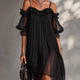 Vittoria | Black Muslin Mini Dress