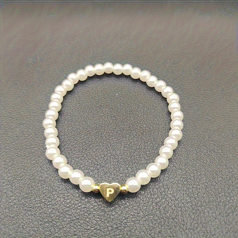 Abigail | Heart Initial Bracelet (A–Z)
