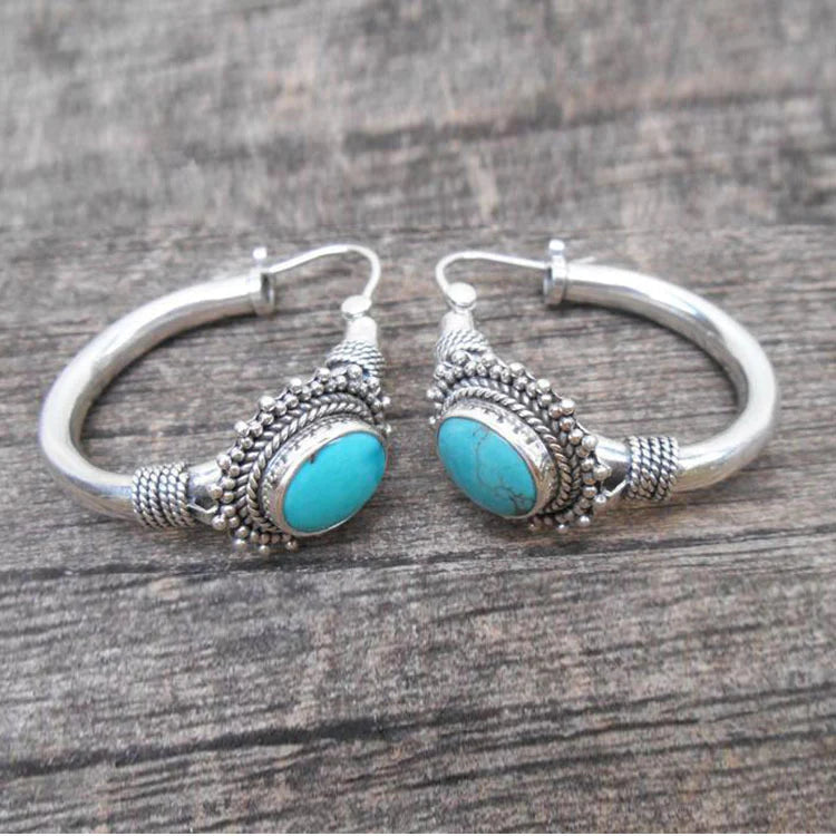 Isla | Sterling Silver Turquoise Earrings