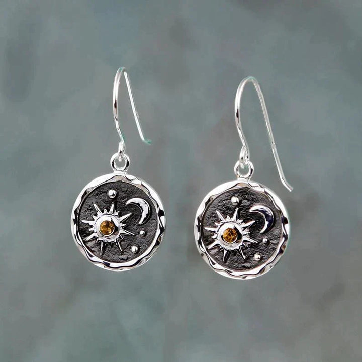 Juno | Bohemian Sun and Moon Earrings