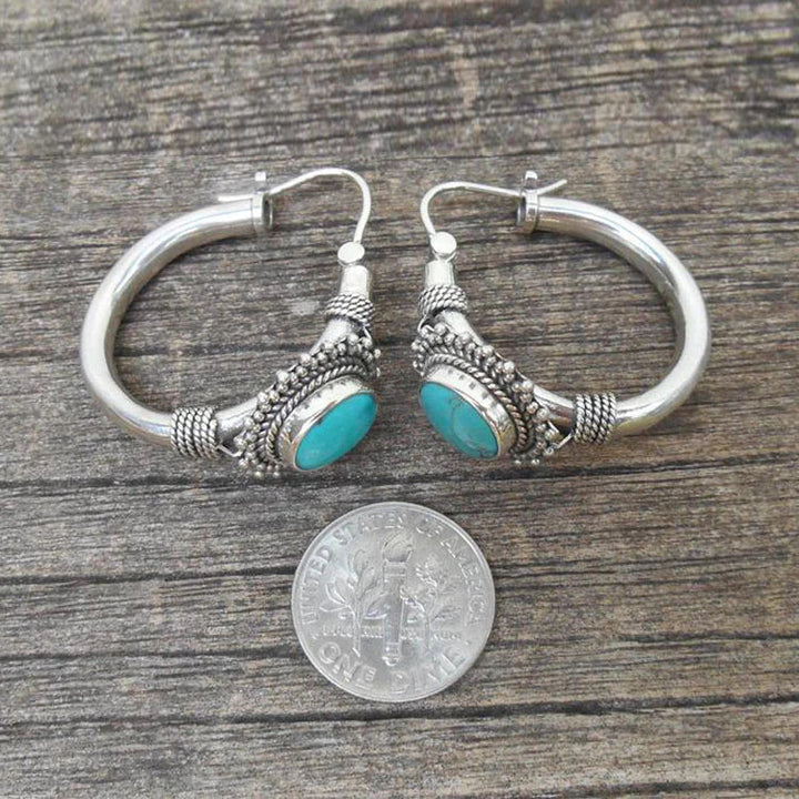 Isla | Sterling Silver Turquoise Earrings