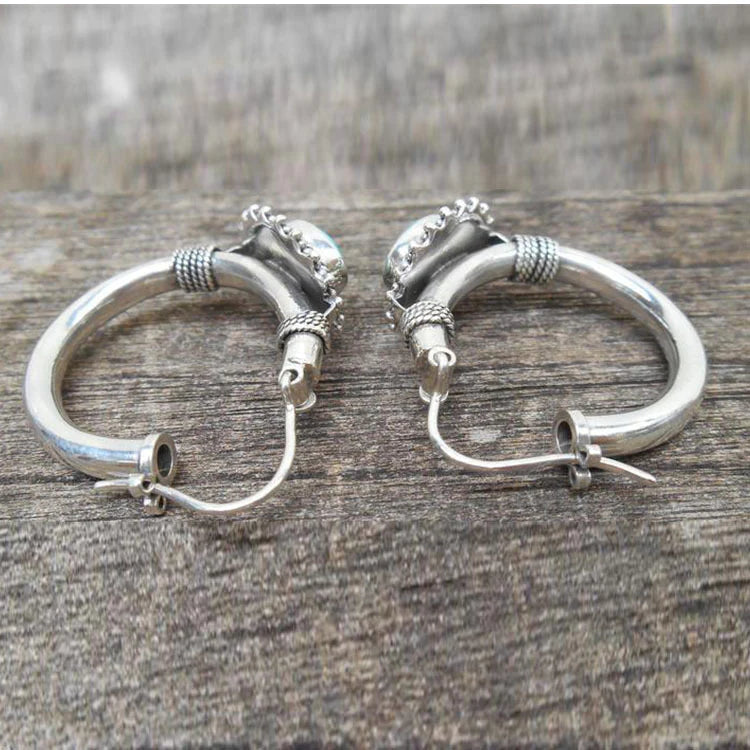 Isla | Sterling Silver Turquoise Earrings