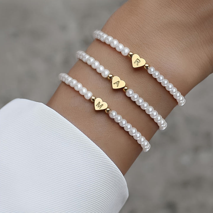 Abigail | Heart Initial Bracelet (A–Z)
