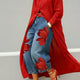 AILÍNN | BREATHABLE LINEN SHIRT DRESS & FLORAL JEANS SET