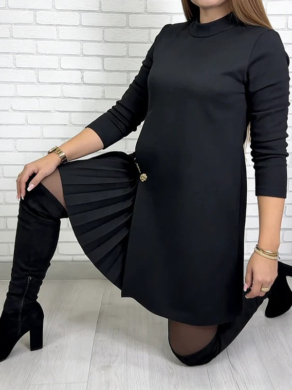 Dorothy | Asymmetric Pleated Mini Dress