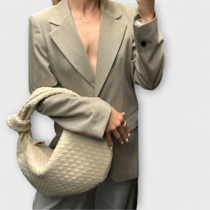 Large Woven Bag with Knot Detail