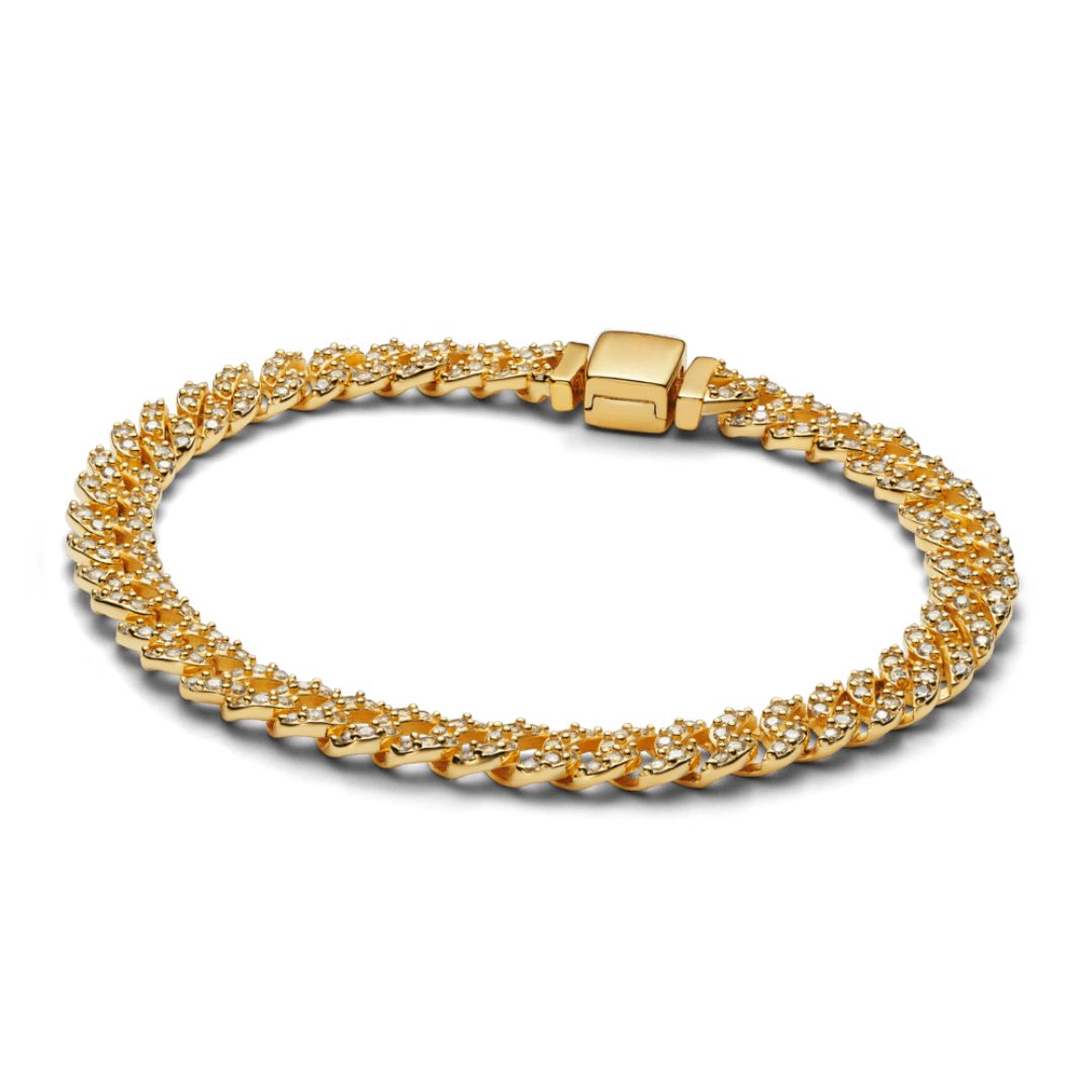 Carmen | Moissanite Curb Chain Bracelet