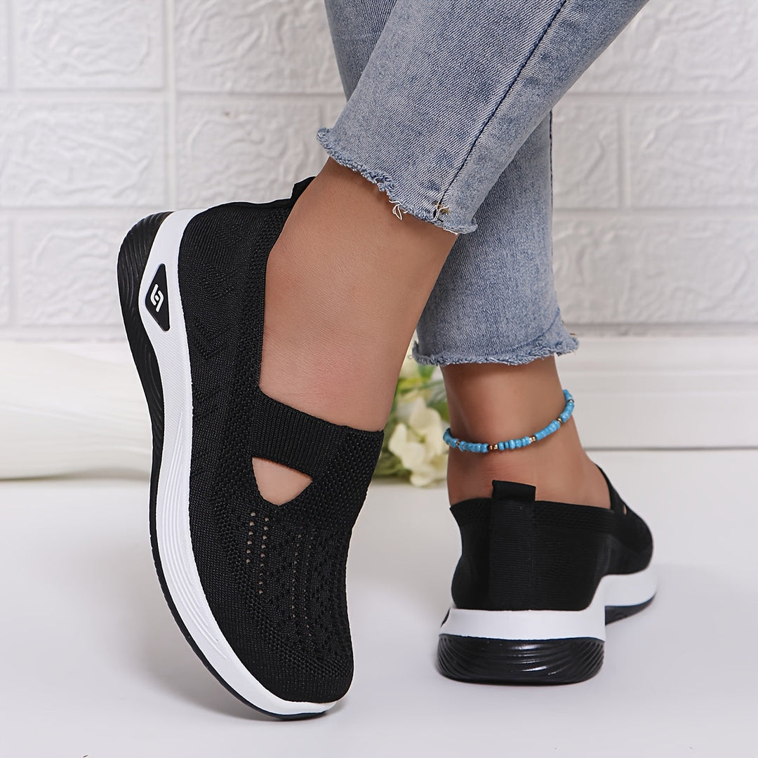 MURIEL | KNIT PLATFORM TRAINERS
