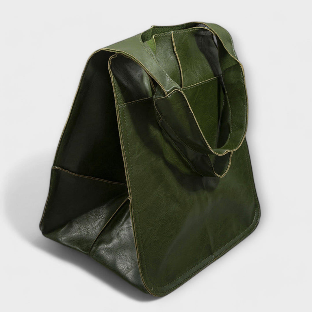 Oversized Faux Leather Weekend Bag