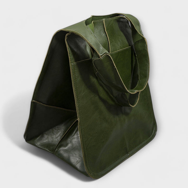 Oversized Faux Leather Weekend Bag