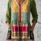 Lily | Ethnic Floral V-Neck Shirt