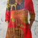 Riley | Modern Abstract V-Neck Shirt