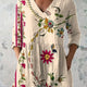 Natalie | Bohemian Floral V-Neck Shirt