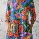 Abigail | Tropical Floral V-Neck Shirt