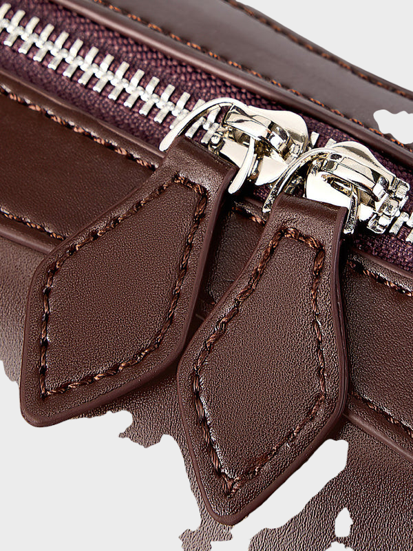 Elongated Leather Shoulder Bag