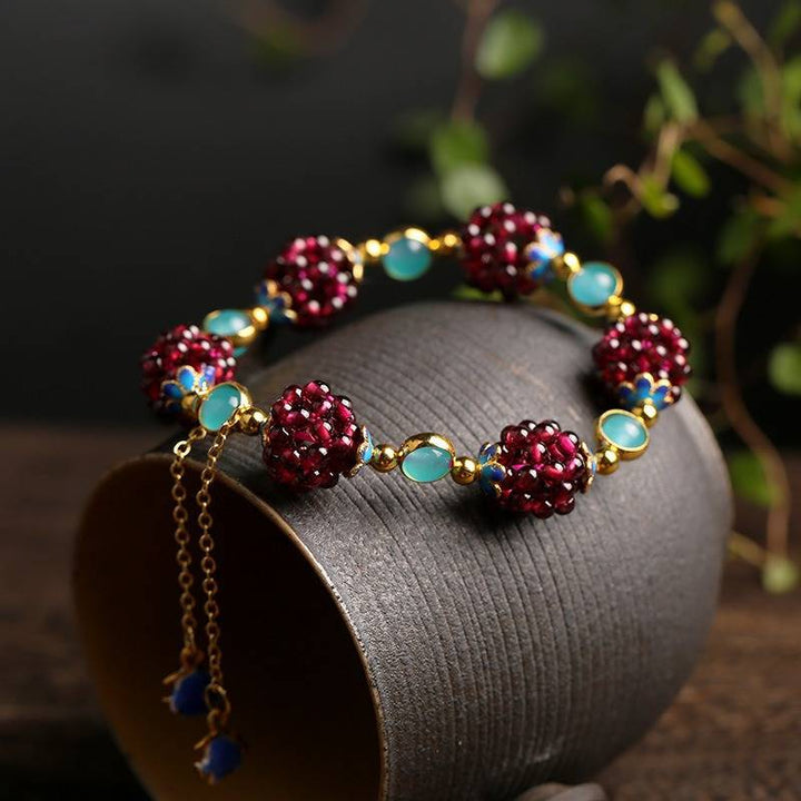 Nerys | Natural Stone Berry Bracelet