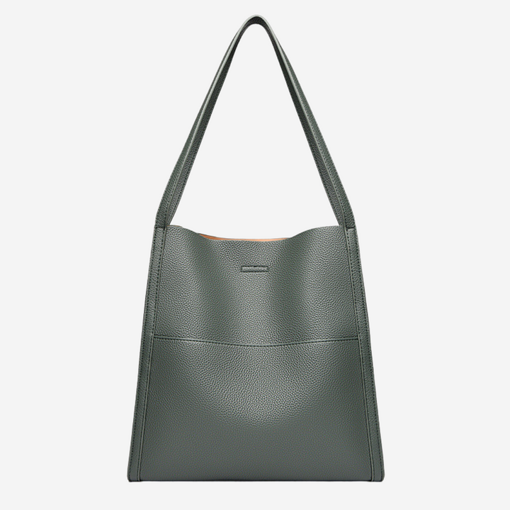 Structured Leather Shoulder Bag