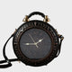 Vintage Clock-Detail Crossbody Bag