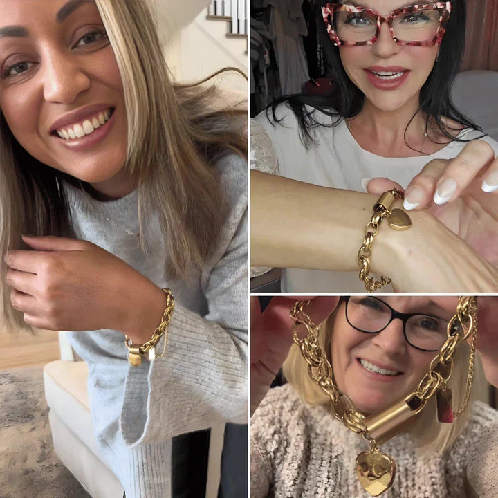 Lottie | Gold Heart Charm Bracelet