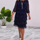 Gladys | Layered Polka Dot Midi Dress