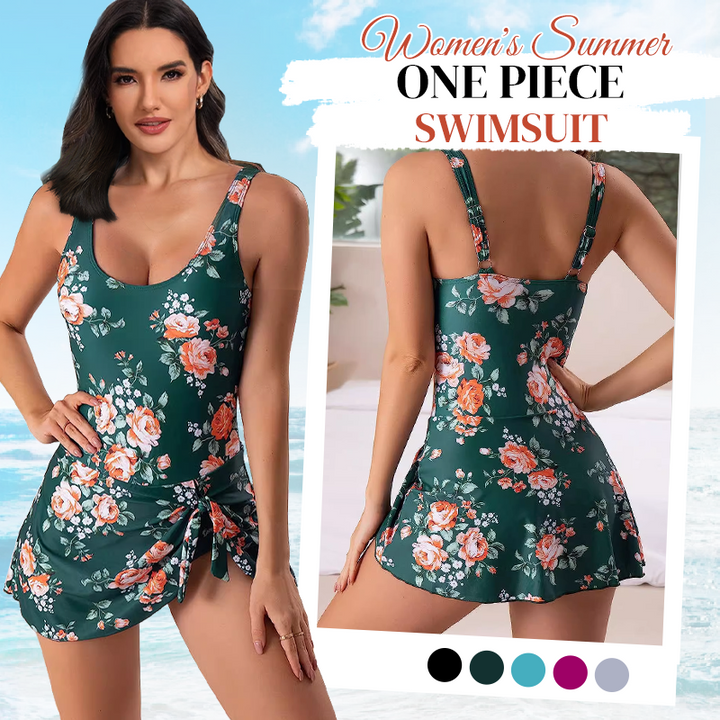 MURIEL | TUMMY CONTROL TIE-KNOT SWIM DRESS