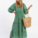 SIOBHAN | FLORAL PRINT V-NECK TIERED MIDI DRESS