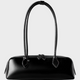 Elongated Leather Shoulder Bag