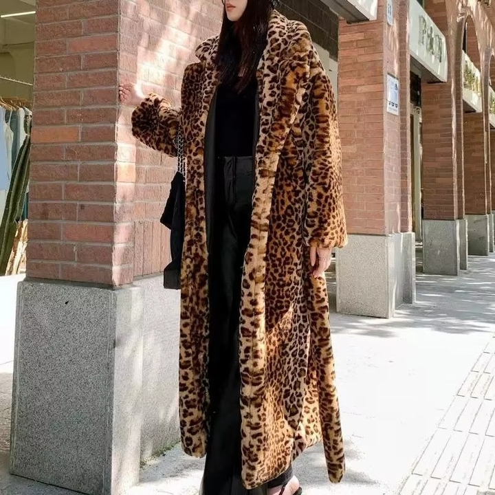 SYLVIA | LEOPARD PRINT BELTED LONG COAT