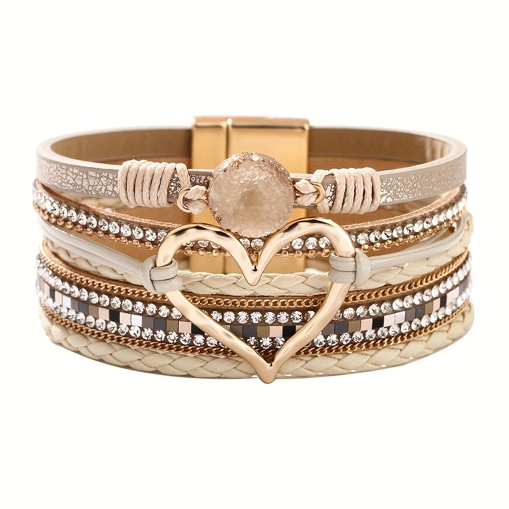 Bronwen | Bohemian Layered Leather Bracelet