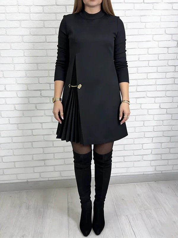 Dorothy | Asymmetric Pleated Mini Dress