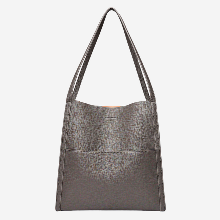 Structured Leather Shoulder Bag