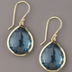 Marcia | Retro Drop Earrings with Blue Crystals
