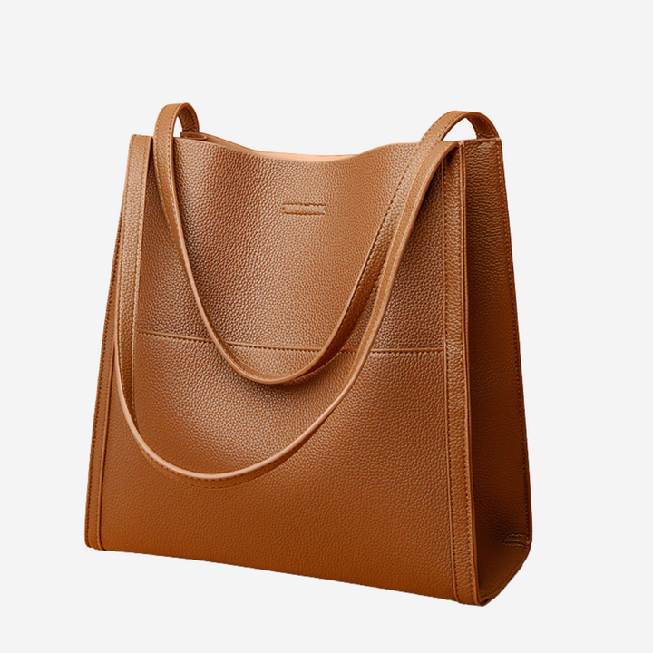 Structured Leather Shoulder Bag