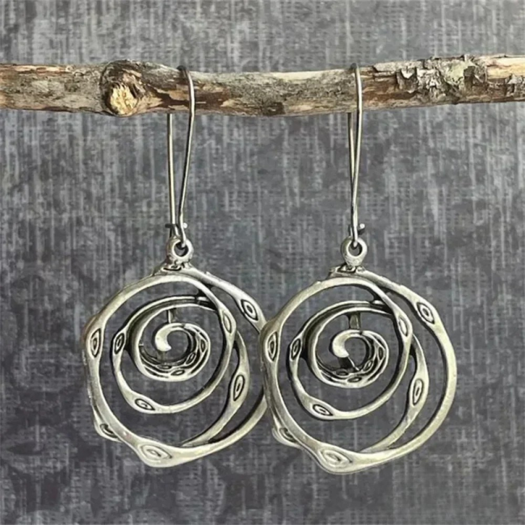 Ariadne | Silver Labyrinth Earrings
