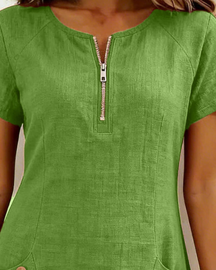 MARGOT| A-LINE ZIP-POCKET DRESS