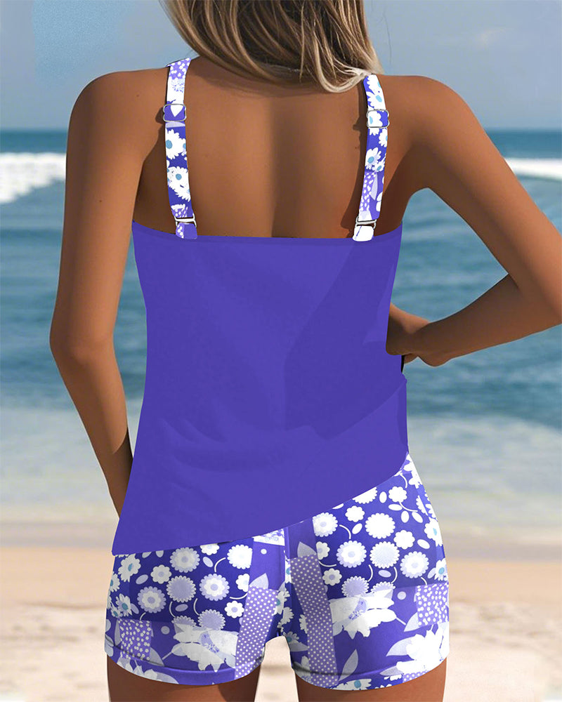ELEANOR | TWO-PIECE SWIMSUIT SET WITH SHORTS