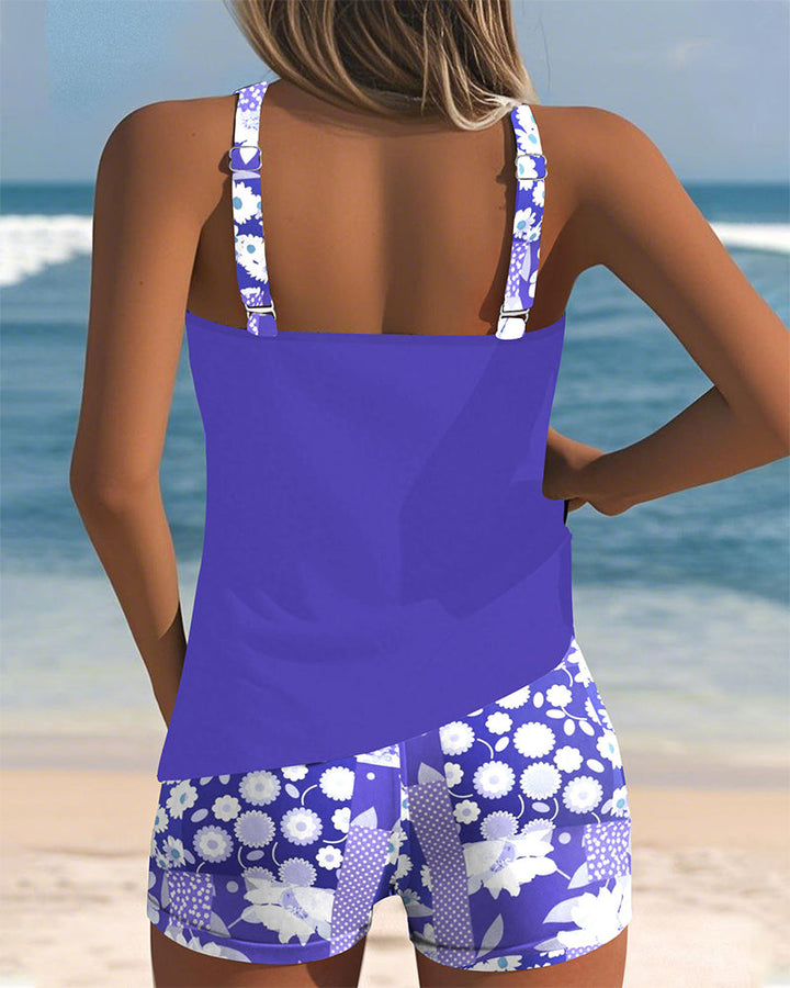 ELEANOR | TWO-PIECE SWIMSUIT SET WITH SHORTS