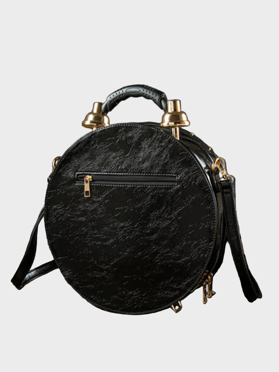 Vintage Clock-Detail Crossbody Bag