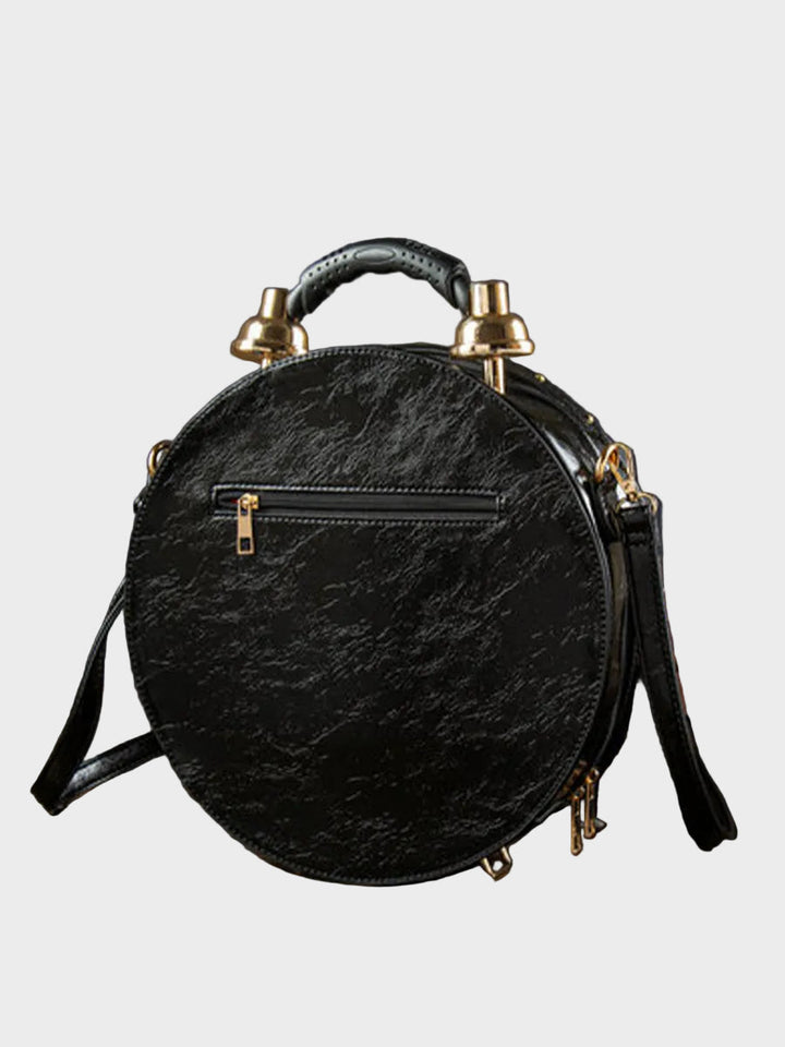 Vintage Clock-Detail Crossbody Bag