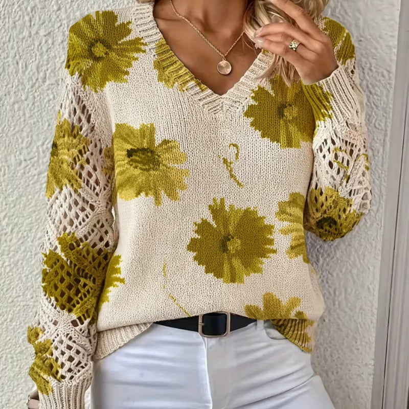 Long Sleeve V Neck Jumper