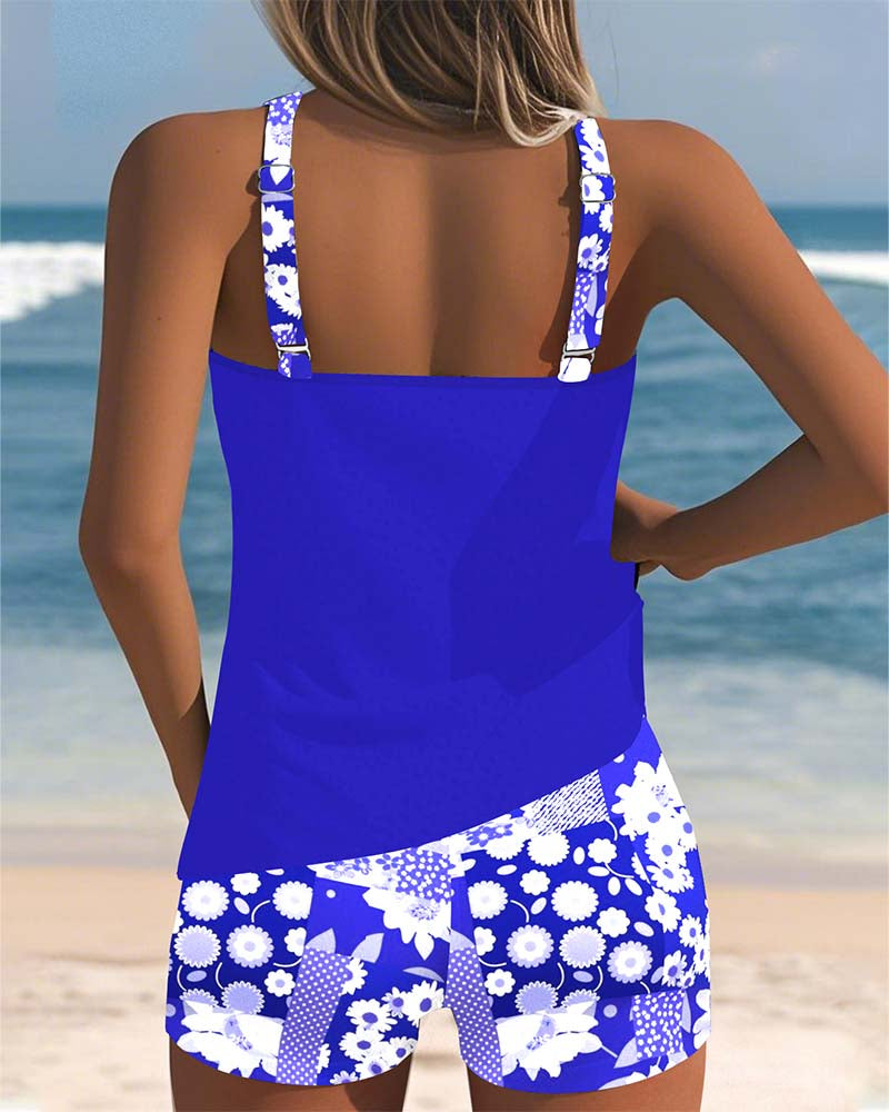ELEANOR | TWO-PIECE SWIMSUIT SET WITH SHORTS