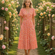 EITHNÉAN | ELEGANT FLOWING SUMMER MIDI DRESS