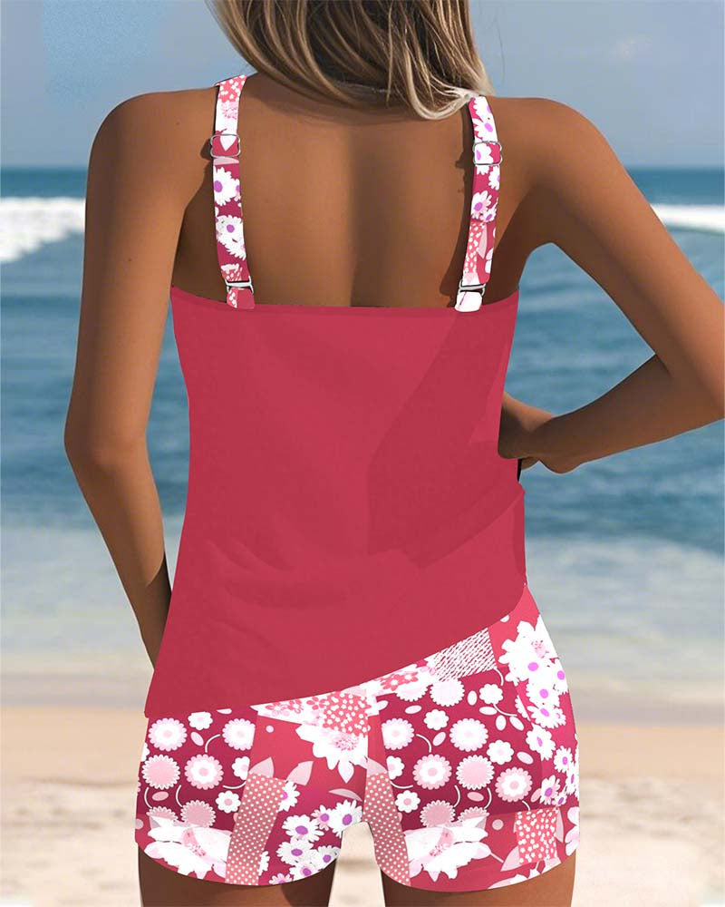 CHARLOTTE | TWO-PIECE SWIMSUIT SET WITH SHORTS
