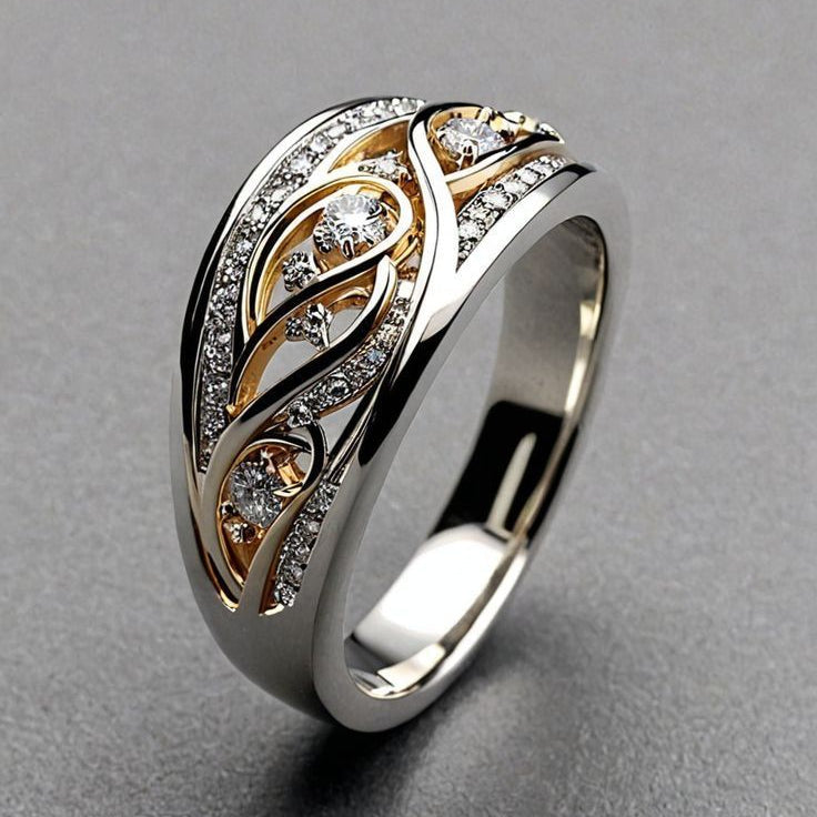 Norah | Classic Two-Tone Cable Ring