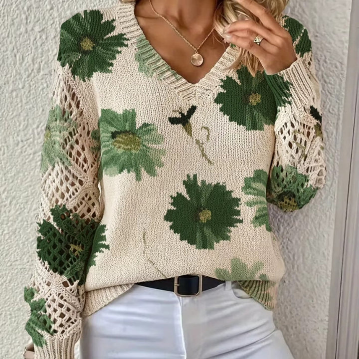 Long Sleeve V Neck Jumper