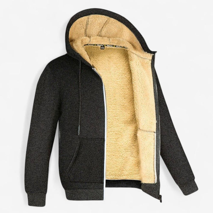 Mens Hooded Long Sleeve Puffer Jacket