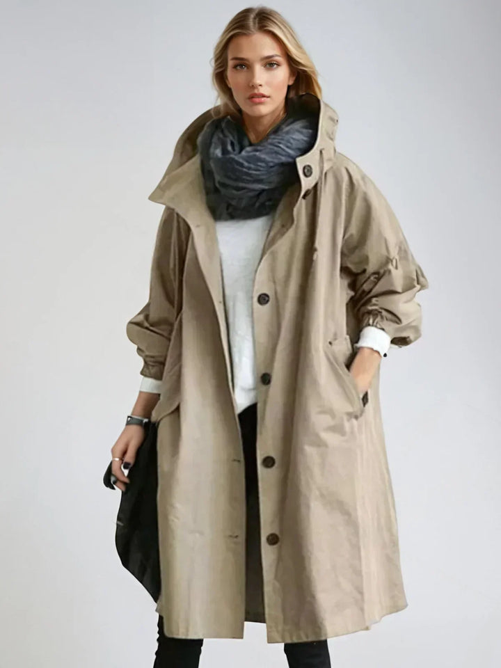 MARGARET | Hooded Belted Trench Raincoat