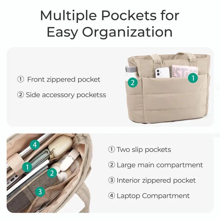 Puffer-Style Tote Bag